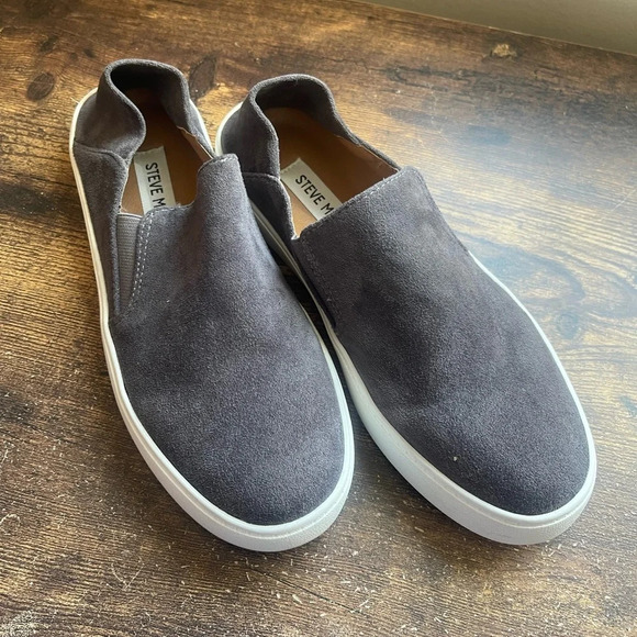 Steve Madden Fayna Gray Suede Slip On Shoes size 7 - Picture 1 of 7